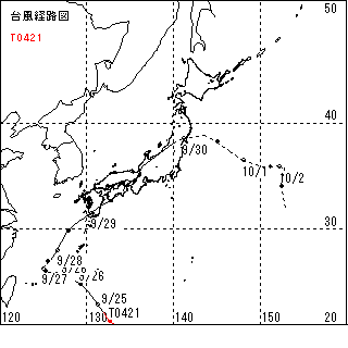 台風経路図