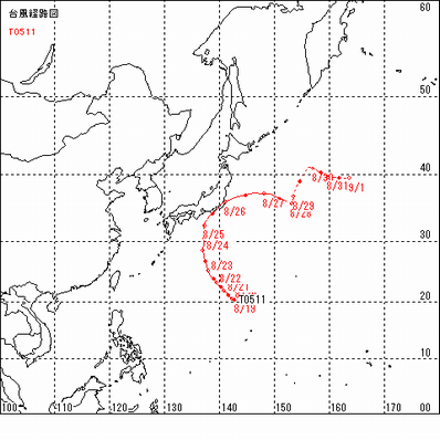 台風経路図
