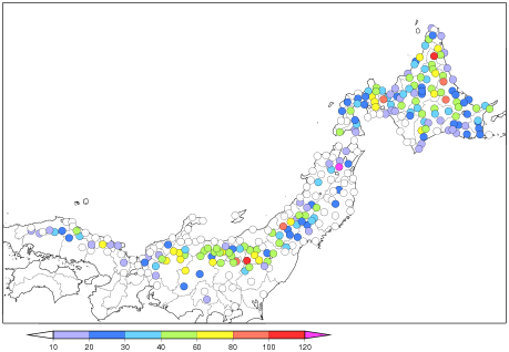 降雪量の合計