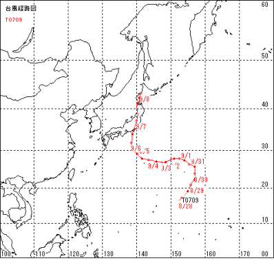 台風経路図