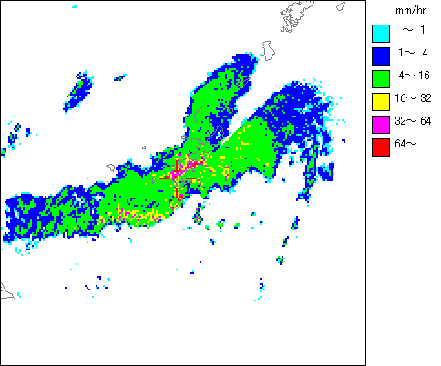 気象レーダー画像