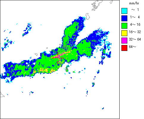 気象レーダー画像