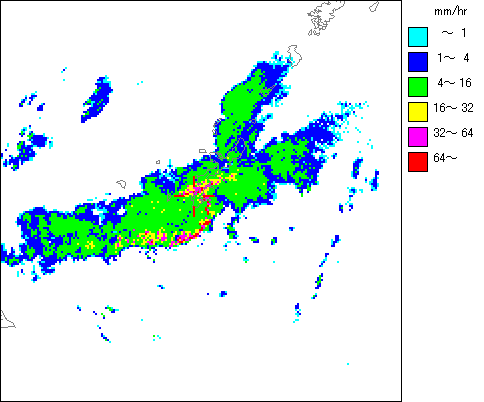 気象レーダー画像