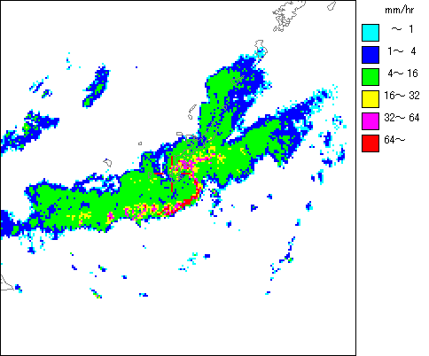 気象レーダー画像
