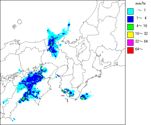 気象レーダー画像