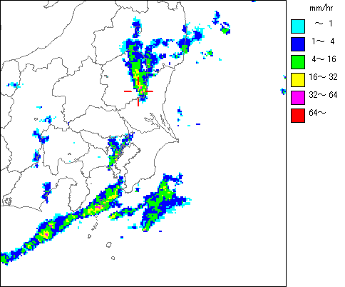 気象レーダー画像