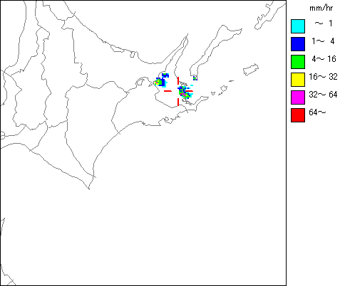 気象レーダー画像