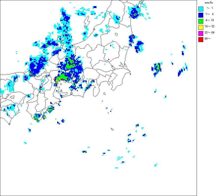気象レーダー画像