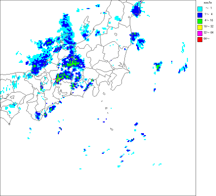 気象レーダー画像