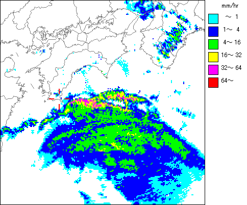 気象レーダー画像