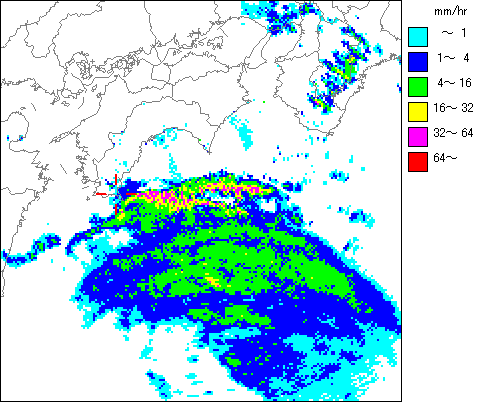 気象レーダー画像
