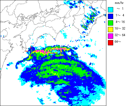 気象レーダー画像