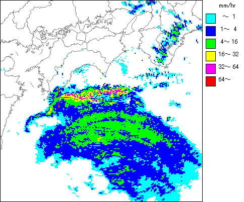気象レーダー画像