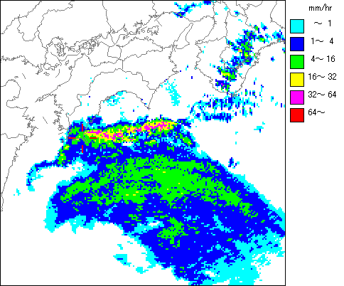 気象レーダー画像