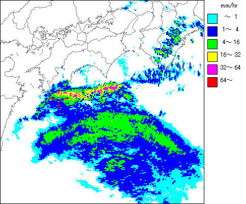 気象レーダー画像