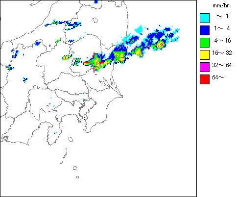 気象レーダー画像
