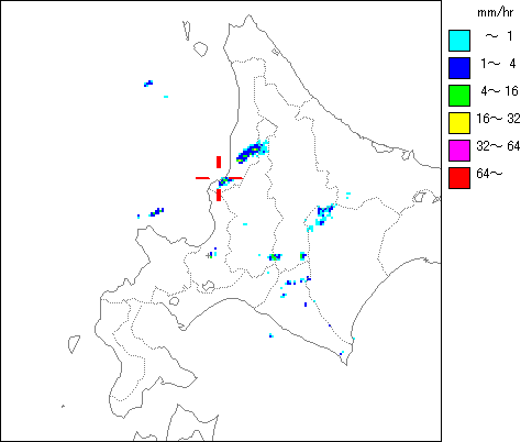 気象レーダー画像