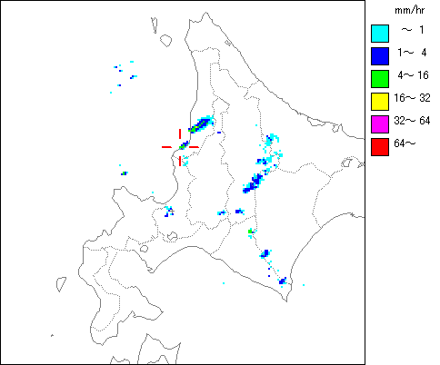 気象レーダー画像