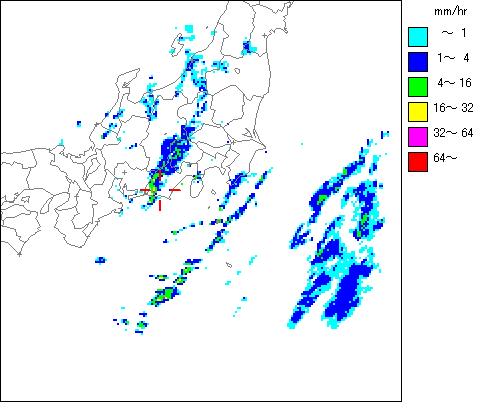 気象レーダー画像