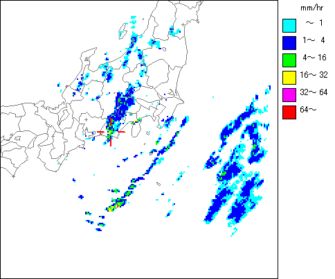 気象レーダー画像
