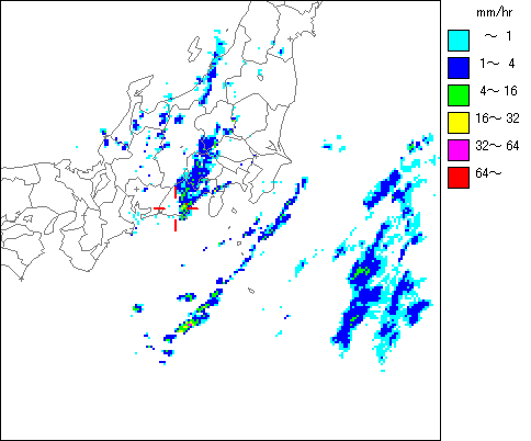 気象レーダー画像