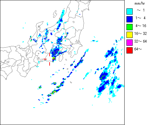 気象レーダー画像
