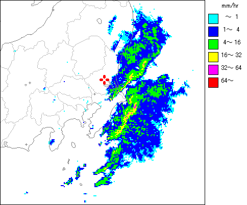 気象レーダー画像