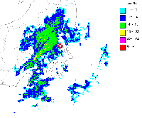 気象レーダー画像