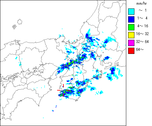 気象レーダー画像