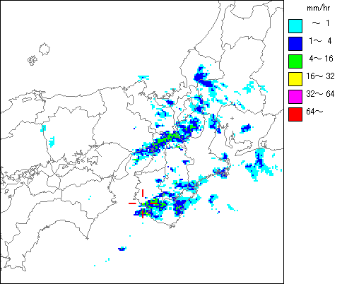 気象レーダー画像
