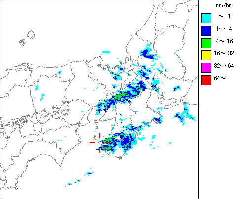 気象レーダー画像