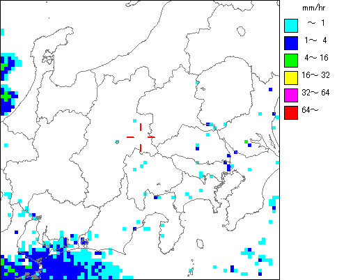 気象レーダー画像