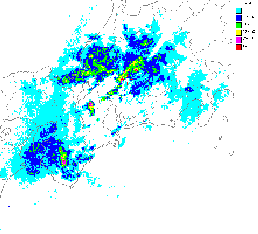 気象レーダー画像