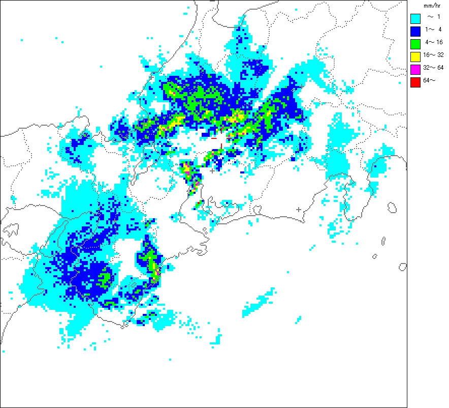 気象レーダー画像