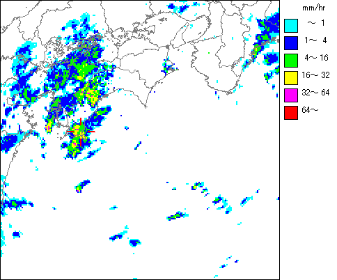 気象レーダー画像