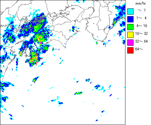 気象レーダー画像