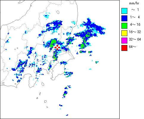 気象レーダー画像