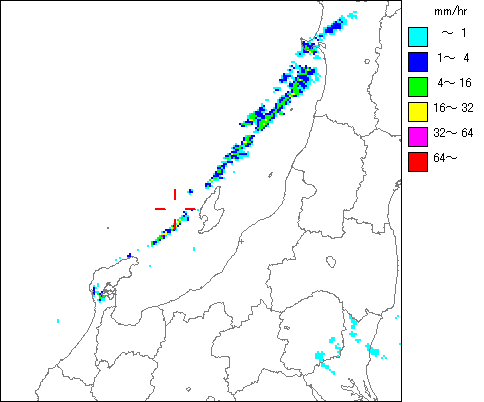 気象レーダー画像