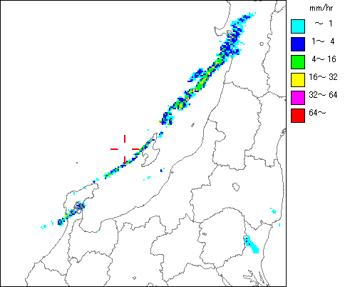 気象レーダー画像