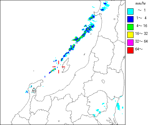 気象レーダー画像