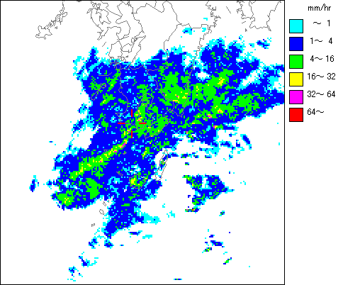気象レーダー画像