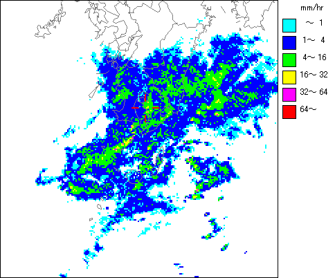 気象レーダー画像