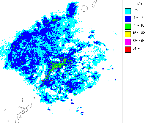 気象レーダー画像
