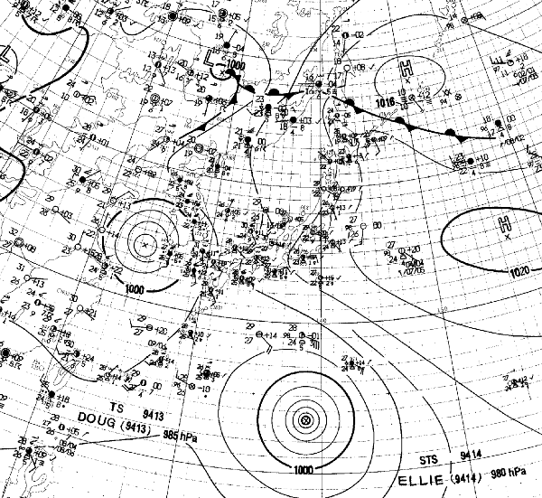 地上天気図