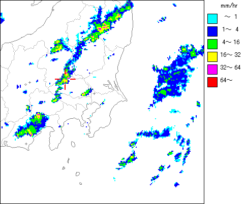 気象レーダー画像