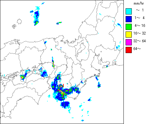 気象レーダー画像