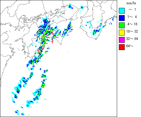 気象レーダー画像