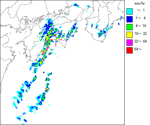 気象レーダー画像
