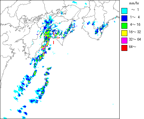 気象レーダー画像