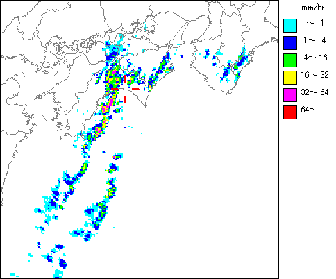 気象レーダー画像